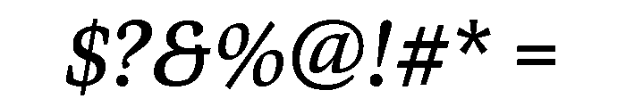 Bennet Text Four Regular Italic Font OTHER CHARS
