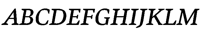 Bennet Text Four Regular Italic Font UPPERCASE