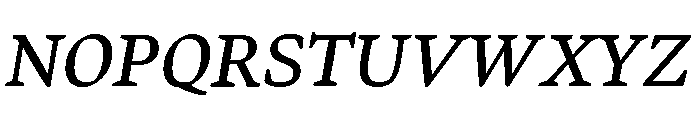 Bennet Text Four Regular Italic Font UPPERCASE