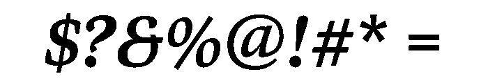 Bennet Text Four Semi Bold Italic Font OTHER CHARS