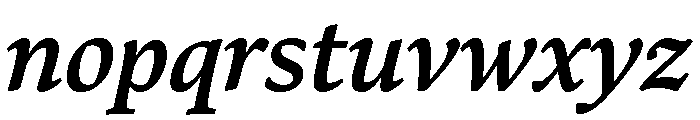 Bennet Text Four Semi Bold Italic Font LOWERCASE