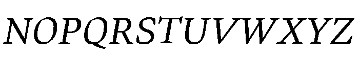Bennet Text One Regular Italic Font UPPERCASE