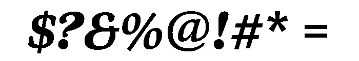 Bennet Text Three Bold Italic Font OTHER CHARS
