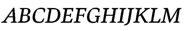 Bennet Text Three Regular Italic Font UPPERCASE