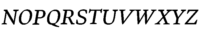Bennet Text Three Regular Italic Font UPPERCASE