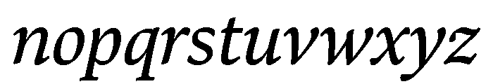 Bennet Text Three Regular Italic Font LOWERCASE