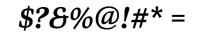 Bennet Text Three Semi Bold Italic Font OTHER CHARS