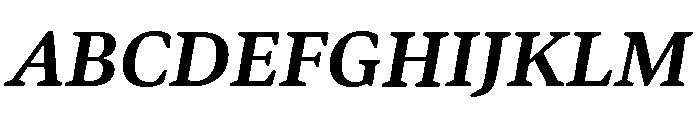 Bennet Text Three Semi Bold Italic Font UPPERCASE