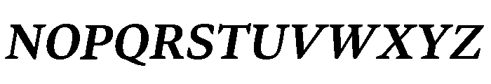 Bennet Text Three Semi Bold Italic Font UPPERCASE
