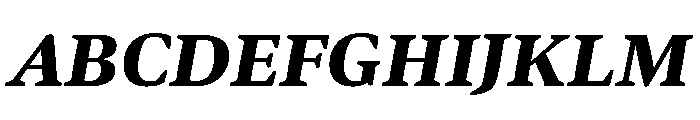 Bennet Text Two Bold Italic Font UPPERCASE