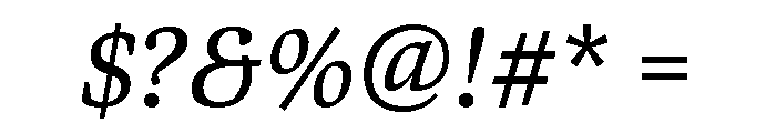 Bennet Text Two Regular Italic Font OTHER CHARS