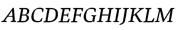 Bennet Text Two Regular Italic Font UPPERCASE