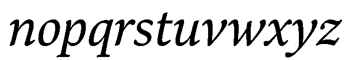 Bennet Text Two Regular Italic Font LOWERCASE