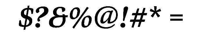Bennet Text Two Semi Bold Italic Font OTHER CHARS