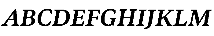 Bennet Text Two Semi Bold Italic Font UPPERCASE