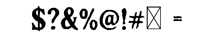 BFC Cemetery Serif Font OTHER CHARS