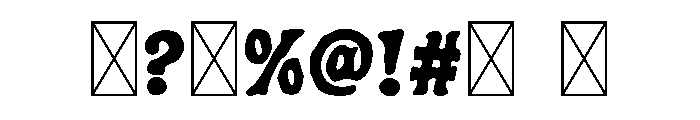 BFC Crawler Font OTHER CHARS
