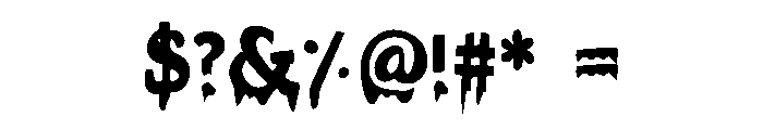BFC Ghoul Town Int Font OTHER CHARS