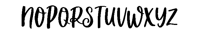 BFC Happy Brush Font UPPERCASE
