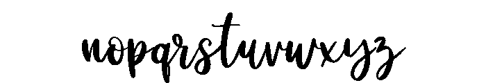 BFC Happy Brush Font LOWERCASE