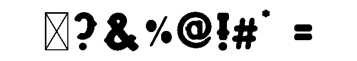 BFC Longhorn Font OTHER CHARS