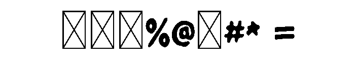 BFC  Scream Font OTHER CHARS