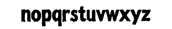 BFC  Scream Font LOWERCASE