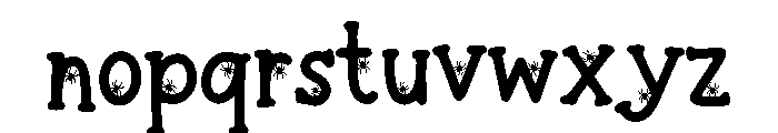 BFC Spider Webs Font LOWERCASE