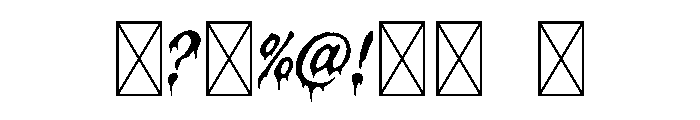 BFC Zombie Slimed Font OTHER CHARS