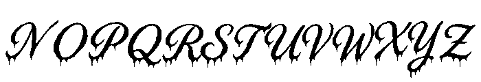 BFC Zombie Slimed Font UPPERCASE