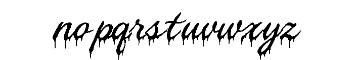 BFC Zombie Slimed Font LOWERCASE