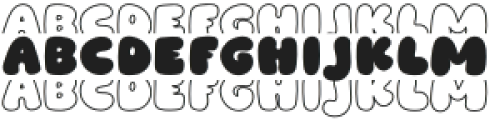 BFC Cloud Stacked Regular otf (400) Font UPPERCASE