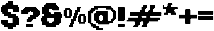 BFC Digital Party Regular otf (400) Font OTHER CHARS