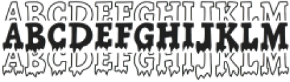 BFC Ghoul Stacked Regular otf (400) Font LOWERCASE