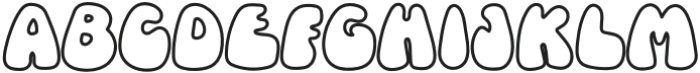 BFC Spring Outline Regular otf (400) Font UPPERCASE