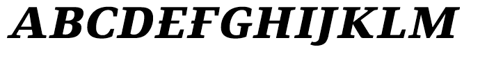 BF Fiona Serif Black Italic Font UPPERCASE