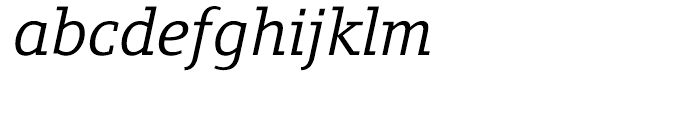 BF Fiona Slab Regular Italic Font LOWERCASE