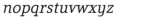 BF Fiona Slab Regular Italic Font LOWERCASE