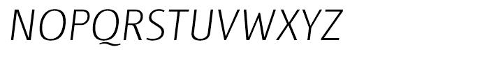 BF Tara Thin Italic Font UPPERCASE