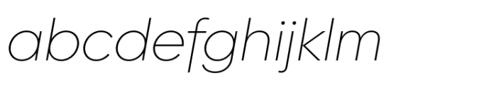 BF Garant Pro Extra Light Italic Font LOWERCASE
