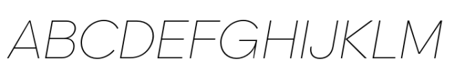 BF Garant Pro Thin Italic Font UPPERCASE