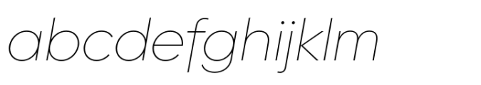 BF Garant Pro Thin Italic Font LOWERCASE