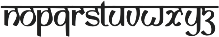 Bharvati-Ink Bleed otf (400) Font LOWERCASE
