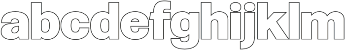 Bheltyne Outline Regular otf (400) Font LOWERCASE