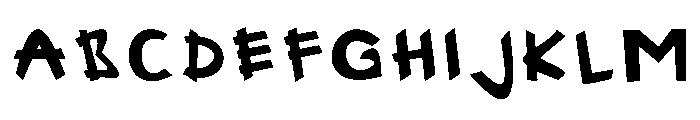 Bhana Regular Font UPPERCASE