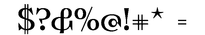 BHVSerif Text Font OTHER CHARS