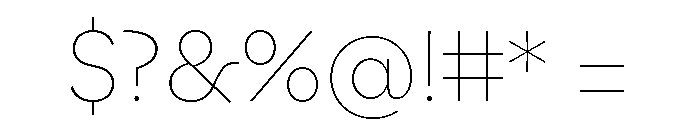 Bilo Thai Extra Light Font OTHER CHARS