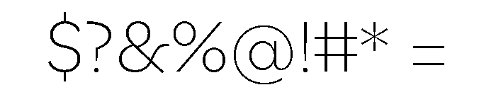 Bilo Thai Thin Font OTHER CHARS