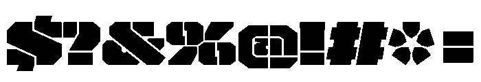 Bite Stencil Font OTHER CHARS