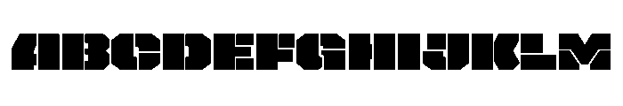 Bite Stencil Font UPPERCASE